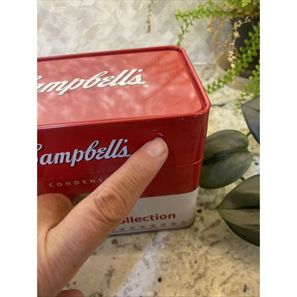 CAMPBELL'S TIN RECIPE CARD BOX w Cards - Picture 10 of 13